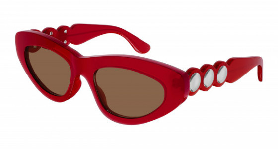 Azzedine Alaïa AA0058S Sunglasses, 003 - RED with BROWN lenses