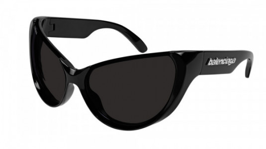 Balenciaga BB0201S Sunglasses, 001 - BLACK with GREY lenses