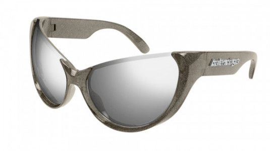Balenciaga BB0201S Sunglasses, 002 - SILVER with SILVER lenses