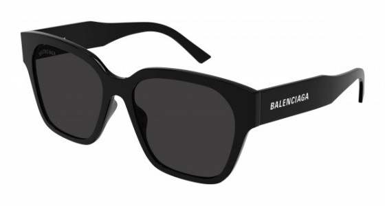 Balenciaga BB0215SA Sunglasses, 001 - BLACK with GREY lenses