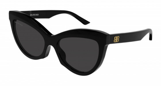 Balenciaga BB0217S Sunglasses, 001 - BLACK with GREY lenses