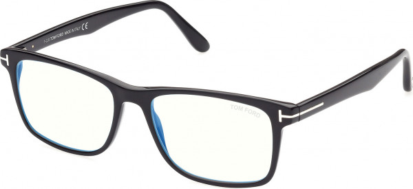 Tom Ford FT5752-B Eyeglasses, 001 - Shiny Black / Shiny Black