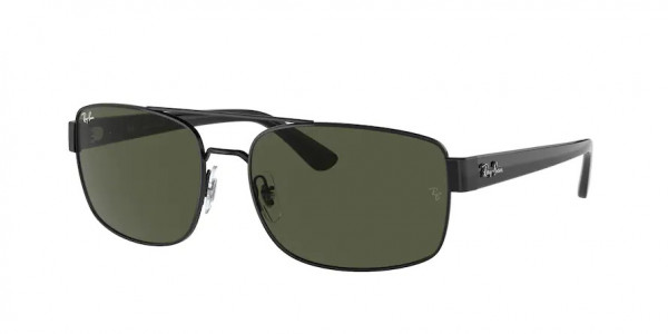 Ray-Ban RB3687 Sunglasses, 002/31 BLACK GREEN (BLACK)