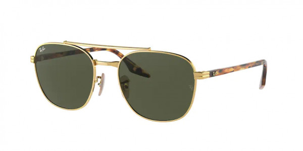 Ray-Ban RB3688 Sunglasses, 001/31 ARISTA GREEN (GOLD)