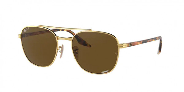 Ray-Ban RB3688 Sunglasses, 001/AN ARISTA POLAR BROWN (GOLD)
