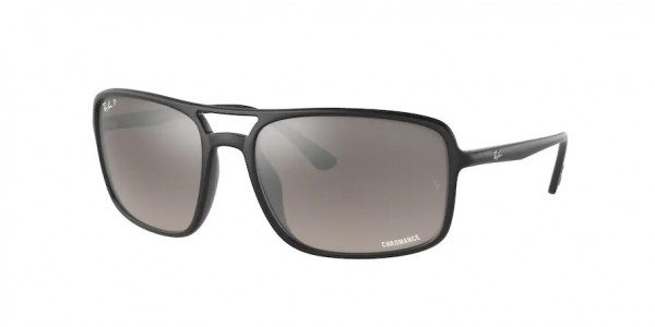 Ray-Ban RB4375 Sunglasses, 601S5J MATTE BLACK POLAR GREY MIRROR (BLACK)