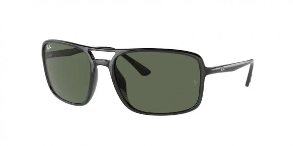 Ray-Ban RB4375 Sunglasses, 601/71 BLACK DARK GREEN (BLACK)
