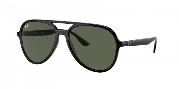 Ray-Ban RB4376 Sunglasses, 601/71 BLACK DARK GREEN (BLACK)