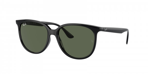 Ray-Ban RB4378F Sunglasses, 601/71 BLACK DARK GREEN (BLACK)