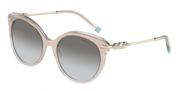 Tiffany & Co. TF4189B Sunglasses, 83353C SATIN CHAMPAGNE GRADIENT GREY (BROWN)
