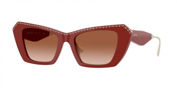 Valentino VA4114 Sunglasses, 511013 RED (RED)