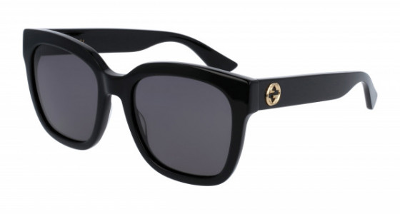 Gucci GG0034SN Sunglasses, 001 - BLACK with GREY lenses
