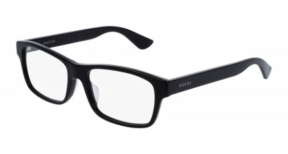 Gucci GG0006OAN Eyeglasses, 001 - BLACK with TRANSPARENT lenses