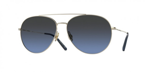 Oliver Peoples OV1286S AIRDALE Sunglasses, 5035P4 AIRDALE SOFT GOLD DARK AZURE G (GOLD)