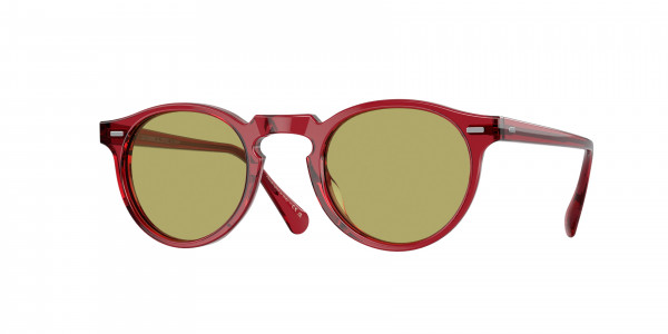 Oliver Peoples OV5217S GREGORY PECK SUN Sunglasses, 17644C GREGORY PECK SUN TRANSLUCENT R (RED)