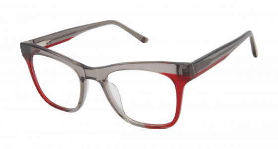 L.A.M.B. LA095 Eyeglasses, Grey/Red (GRY)