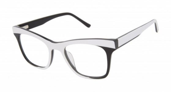 L.A.M.B. LA095 Eyeglasses, White/Black (WHT)