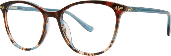 Kensie Kiki Eyeglasses, Brown Turquoise