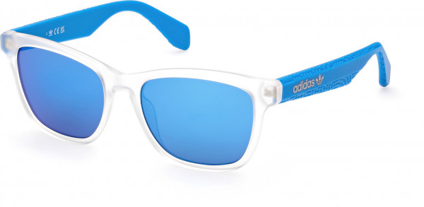 adidas Originals OR0069 Sunglasses, 26X - Crystal / Matte Light Blue