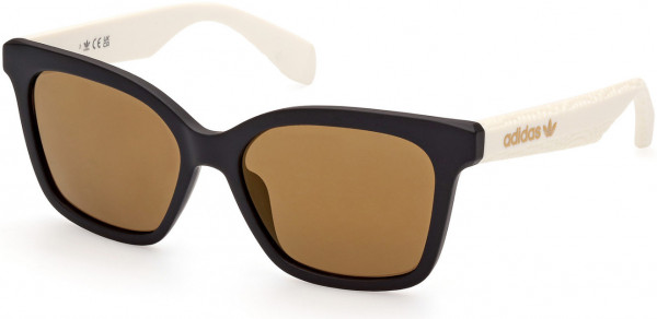adidas Originals OR0070 Sunglasses, 02G - Matte Black / Brown Mirror