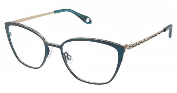 Fysh UK F-3688 Eyeglasses, M104-TEAL GOLD