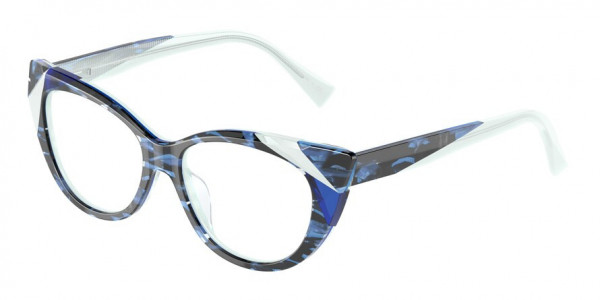 Alain Mikli A03142 CORALLI Eyeglasses, 001 BLUE/BLACK/WHITE (BLUE)