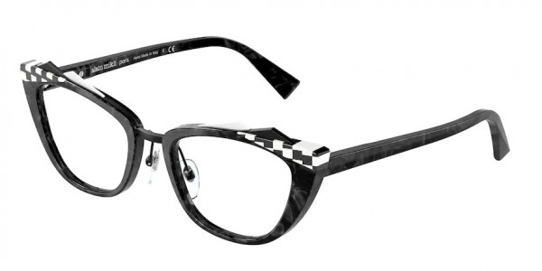 Alain Mikli A03145 AVENIDA Eyeglasses, 004 AVENIDA BLACK / DAMIER WHITE B (BLACK)