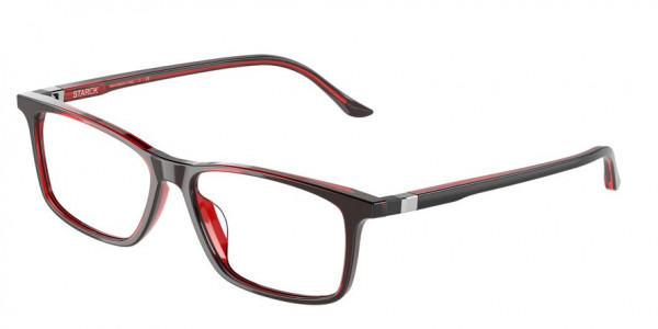 Starck Eyes SH3078 Eyeglasses, 0005 RED BLACK RED (RED)