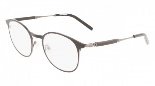 Ferragamo SF2567 Eyeglasses, (037) DARK RUTHENIUM/ BLACK