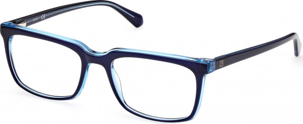 Guess GU50063 Eyeglasses, 092 - Blue/Monocolor / Blue/Monocolor