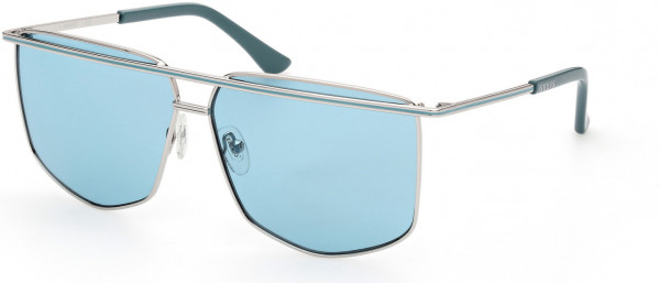 Guess GU7851 Sunglasses, 10V - Shiny Light Nickeltin / Blue