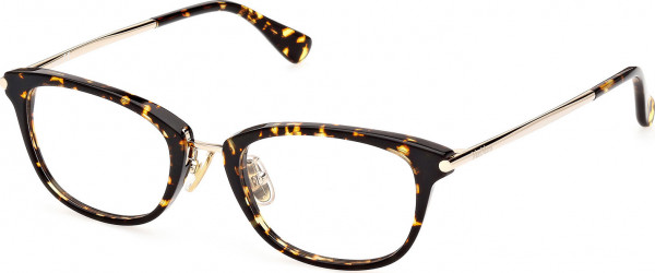 Max Mara MM5043-D Eyeglasses, 52A - Blonde Havana / Shiny Pale Gold
