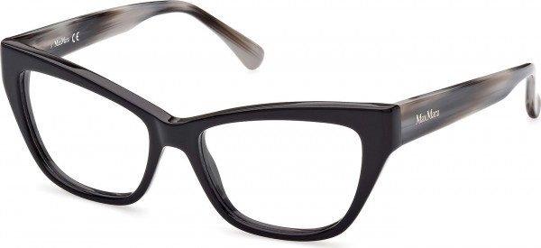 Max Mara MM5053 Eyeglasses, 005 - Shiny Black / Grey/Striped