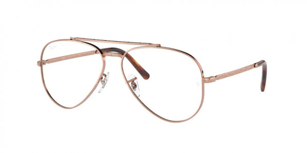 Ray-Ban Optical RX3625V NEW AVIATOR Eyeglasses, 3094 NEW AVIATOR ROSE GOLD (GOLD)