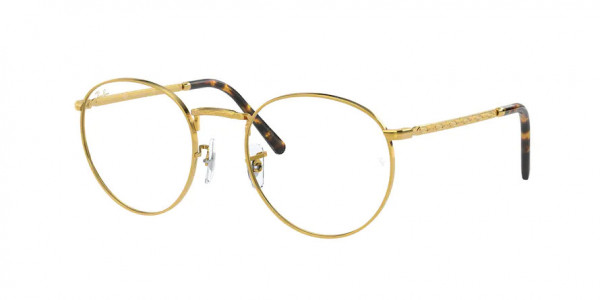Ray-Ban Optical RX3637V NEW ROUND Eyeglasses, 3086 NEW ROUND LEGEND GOLD (GOLD)