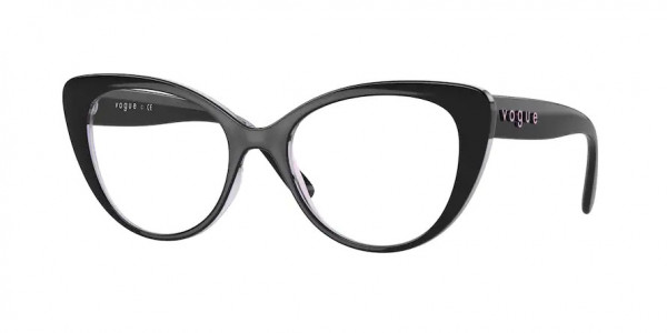 Vogue VO5422 Eyeglasses, 2992 TOP BLACK/SERIGRAPHY (BLACK)