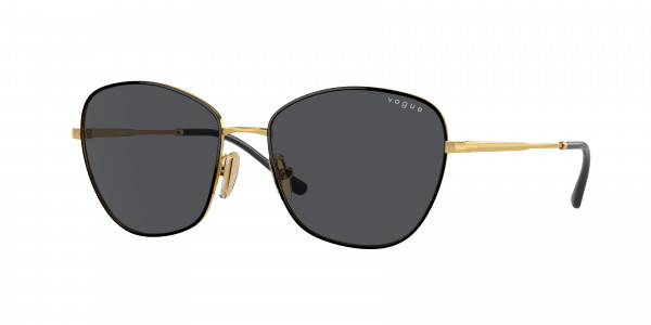 Vogue VO4232S Sunglasses, 519787 TOP BLACK/GOLD DARK GREY (BLACK)