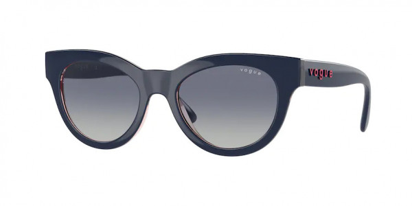 Vogue VO5429S Sunglasses, 29934L TOP DARK BLUE/SERIGRAPHY GREY (BLUE)
