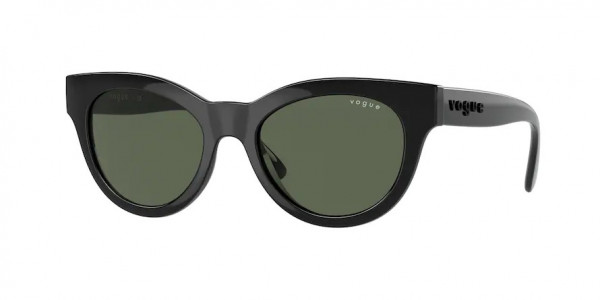 Vogue VO5429S Sunglasses, W44/71 BLACK DARK GREEN (BLACK)