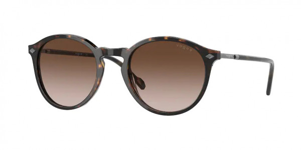 Vogue VO5432S Sunglasses, W65613 DARK HAVANA GRADIENT BROWN (BROWN)
