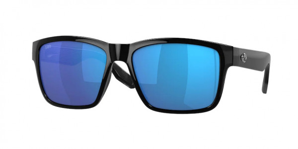 Costa Del Mar 6S9049 PAUNCH Sunglasses, 904901 PAUNCH BLACK BLUE MIRROR 580G (BLACK)