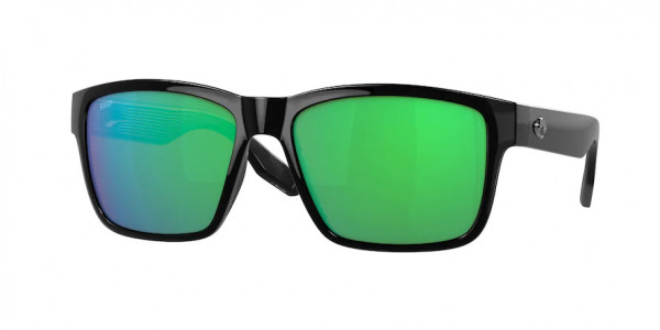 Costa Del Mar 6S9049 PAUNCH Sunglasses, 904902 PAUNCH BLACK GREEN MIRROR 580P (BLACK)