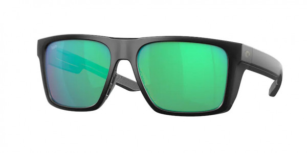Costa Del Mar 6S9104 LIDO Sunglasses, 910402 LIDO BLACK GREEN MIRROR 580G (BLACK)