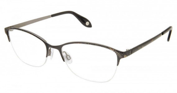 Fysh UK F-3691 Eyeglasses, M200-BLACK SNAKESKIN