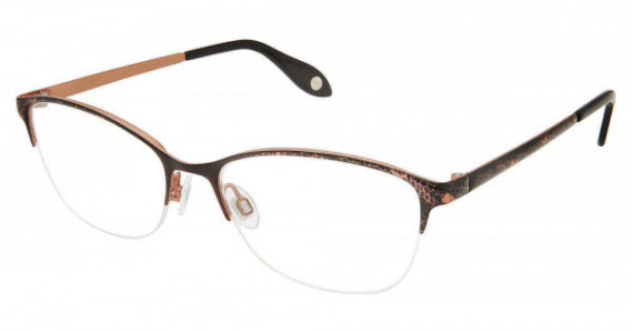 Fysh UK F-3691 Eyeglasses, M202-BROWN SNAKESKIN