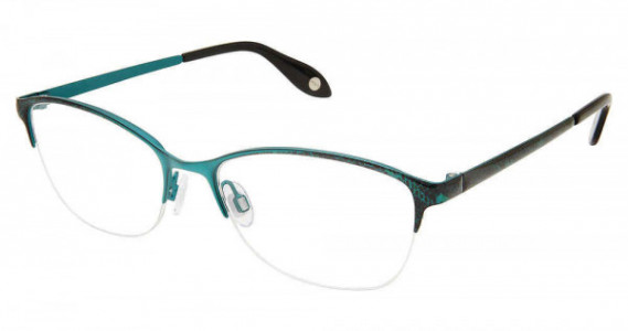 Fysh UK F-3691 Eyeglasses, M204-TURQ SNAKESKIN