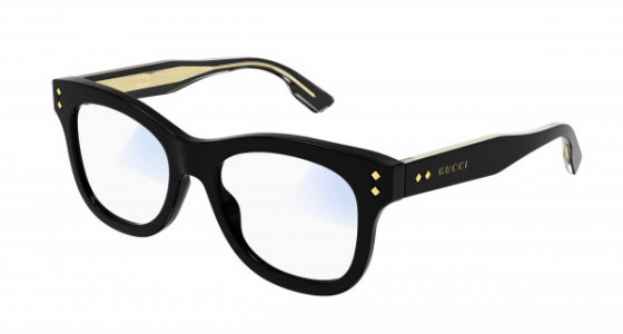Gucci GG1086S Sunglasses, 001 - BLACK with TRANSPARENT lenses