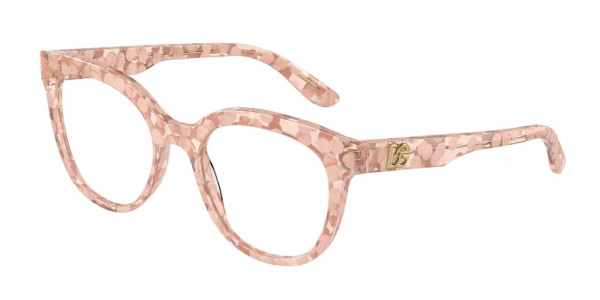 Dolce & Gabbana DG3353 Eyeglasses, 3347 ROSE BUBBLE (PINK)
