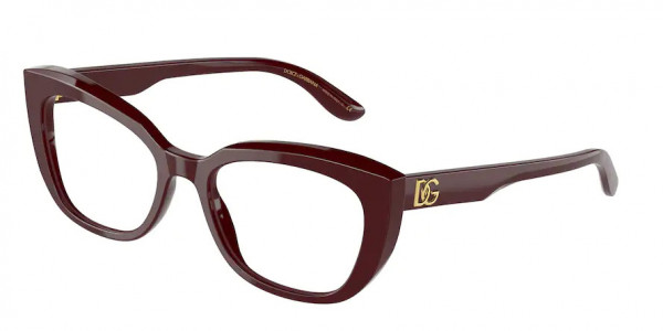 Dolce & Gabbana DG3355 Eyeglasses, 3091 BORDEAUX (RED)