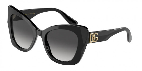 Dolce & Gabbana DG4405 Sunglasses, 501/8G BLACK GREY GRADIENT (BLACK)